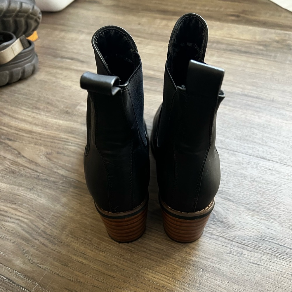 Cute black leather boots